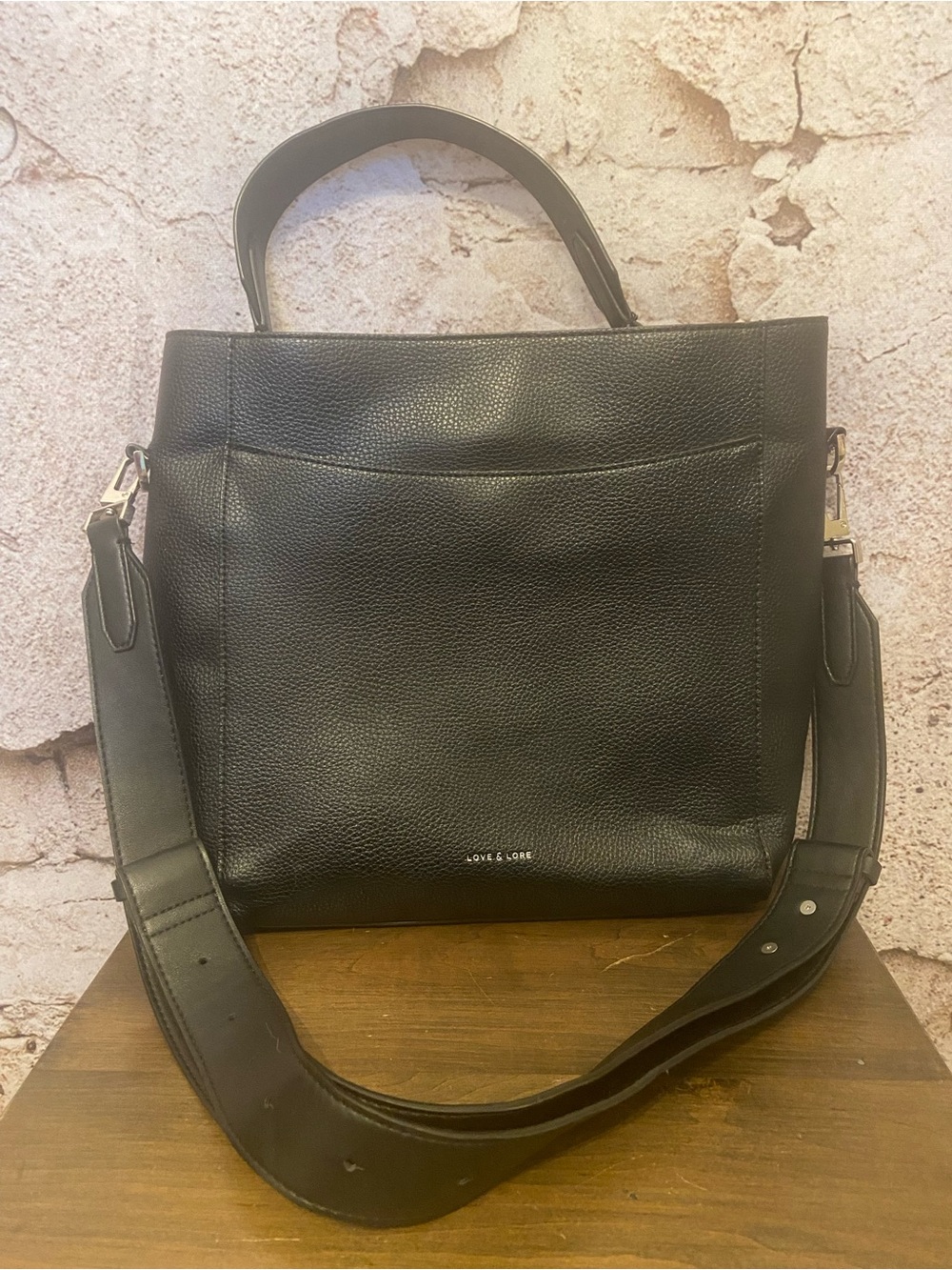 Love & Lore Large Black Crossbody Purse